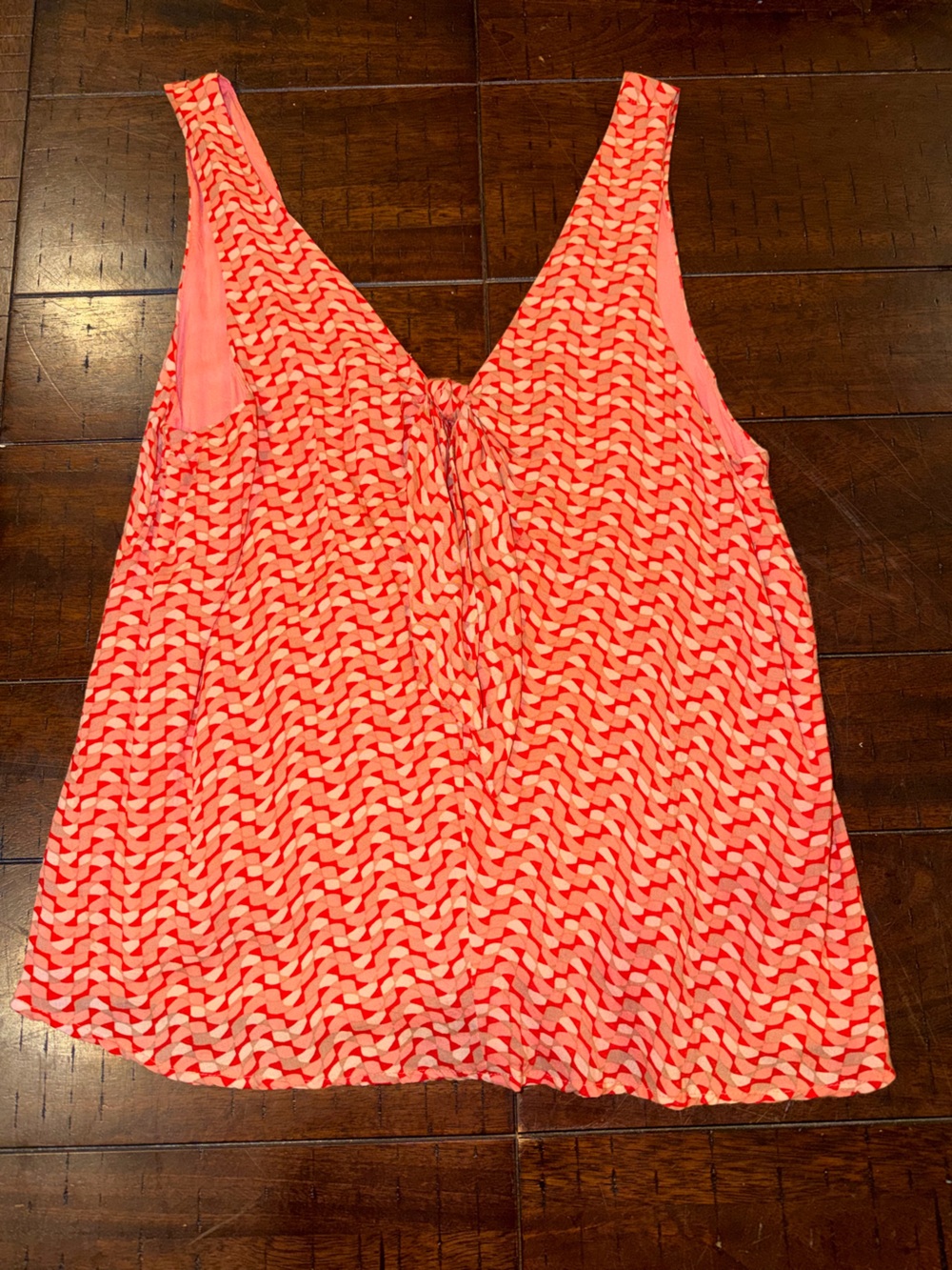 Maeve Pink and Cream Geometric Sleeveless Camisole